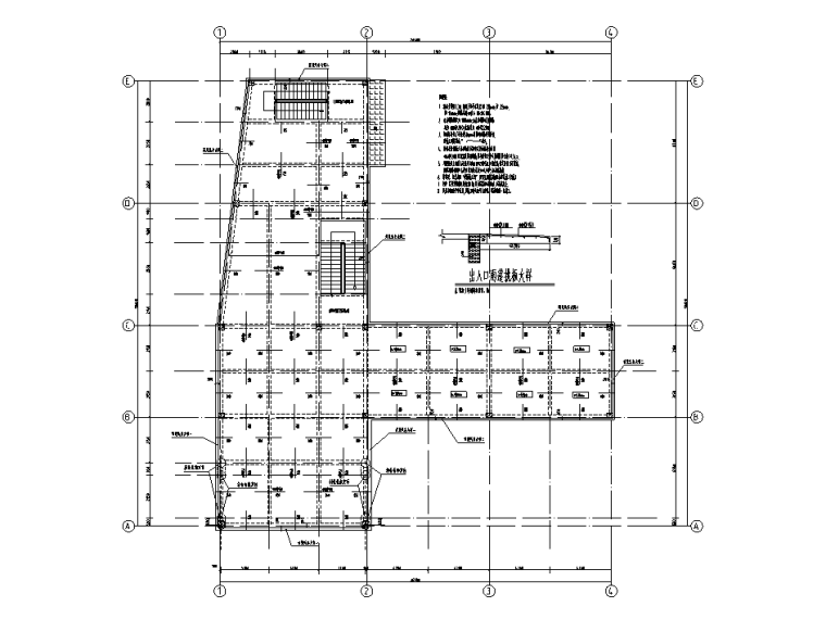 餐厅食堂室内施工图纸资料下载-[毕节]2层框架结构食堂结构施工图2020