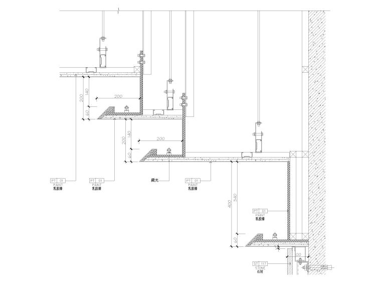 CCD通用节点详图（墙体,天花,楼梯,门表等）-天花节点详图