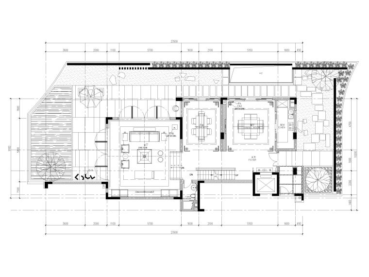 二层乡村新中式别墅设计图资料下载-[深圳]新中式二层四居室别墅装修设计施工图
