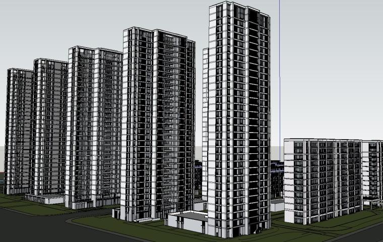 现代高层豪宅模型资料下载-知名企业现代典雅高层+洋房豪宅模型设计