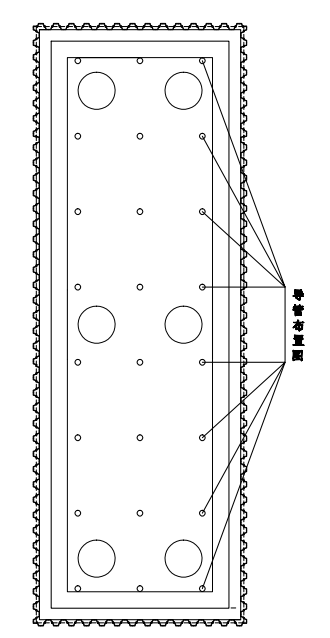 [广西]桥梁承台钢板桩围堰专项施工方案2019-钢板桩围堰封底导管布置平面图