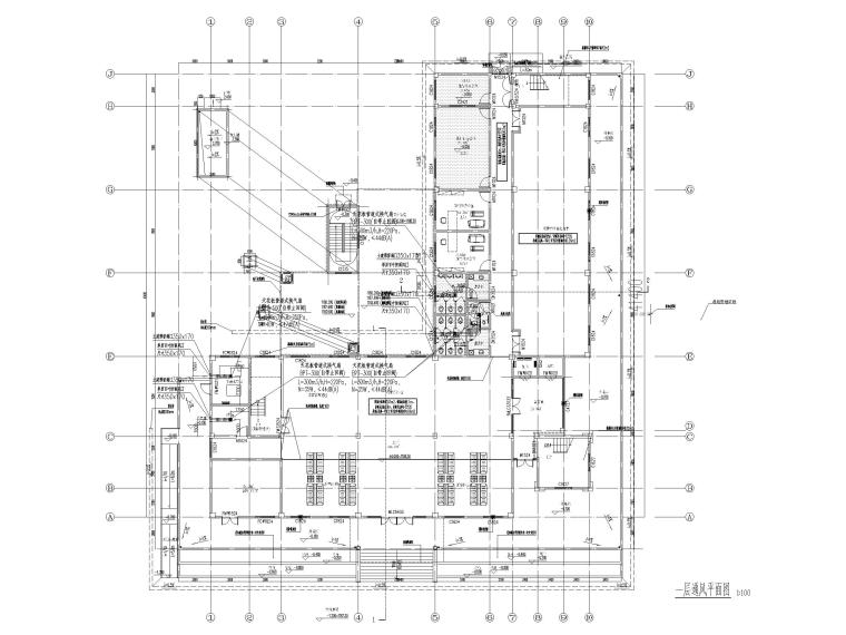 景区停车场施工图纸资料下载-[贵州]景区游客服务中心暖通施工图含招标文