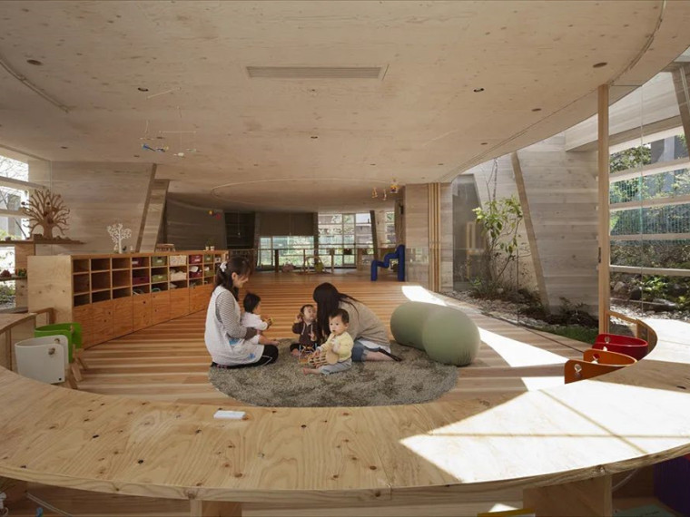 幼儿园室内图块资料下载-日本幼儿园食堂