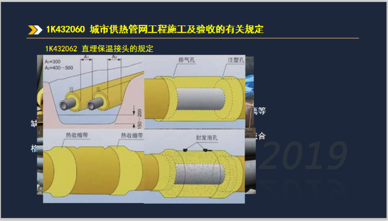 一建市政实务考试1K430000市政施工法规-城市供热管网工程施工及验收的有关规定