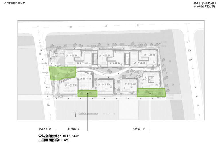 [山东]现代风格综合办公产业建筑方案设计-公共空间分析