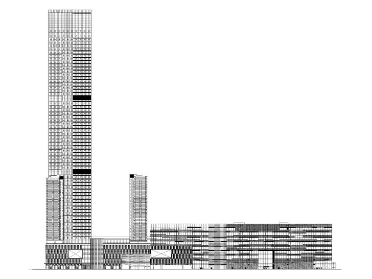 5层商业方案资料下载-无锡大型超高层68层商业综合体建筑方案图