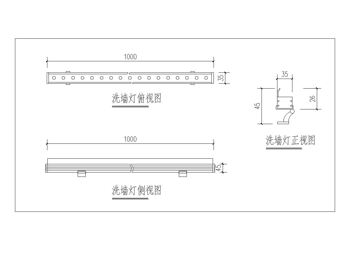 洗墙灯吊顶施工图图片