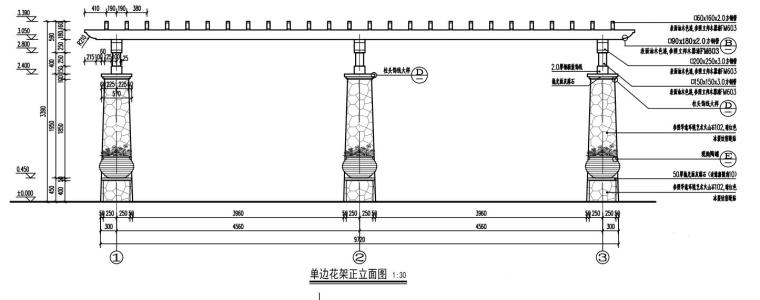 知名企业单排-单边花架详图设计 (1)