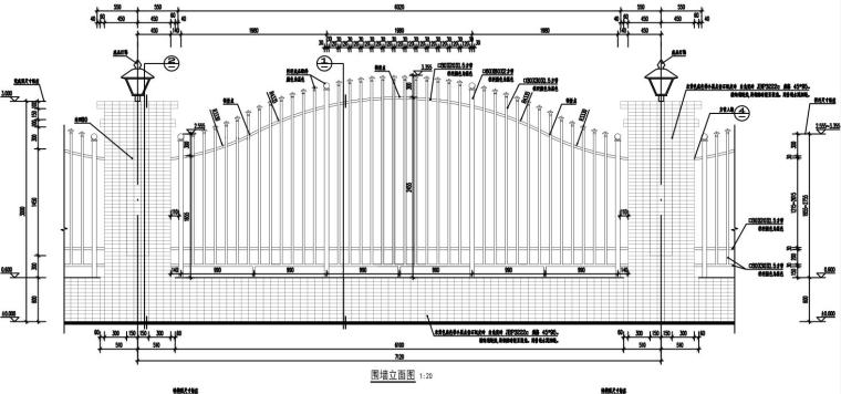 围墙立面设计资料下载-[广东]惠东亚婆角住宅永久围墙详图设计