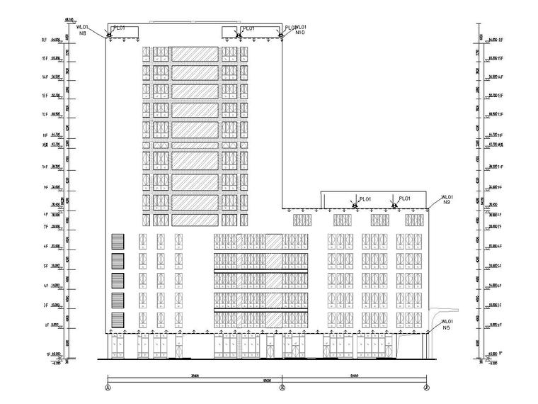 广州某医院门诊综合楼泛光照明图纸2020