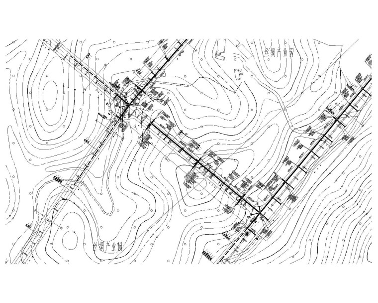 新建道路给排水工程施工图预算表及招标文件-雨水管道平面图