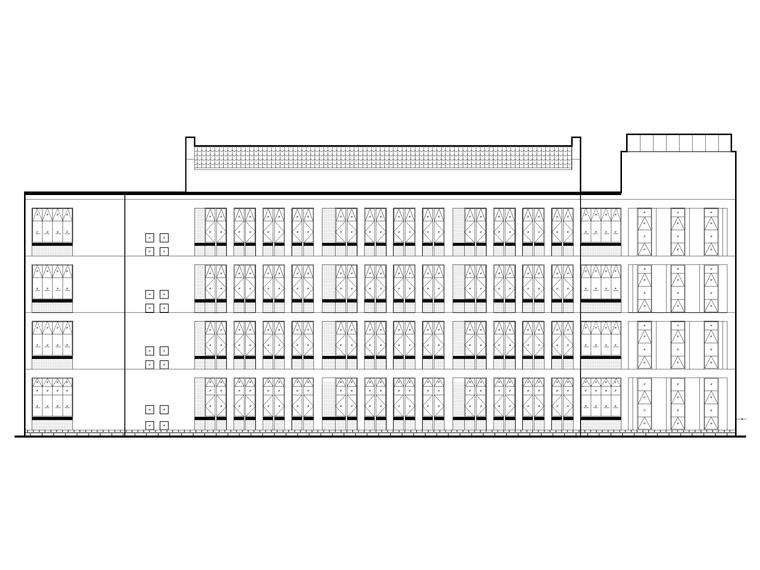 教学楼底层架空空间景观资料下载-小学架空活动场教学楼及食堂建筑施工图2019