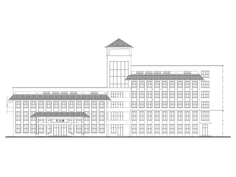 学校建筑施工图方案资料下载-六层职业学校工科实训大楼建筑施工图2020