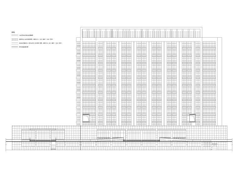 施工围挡立面图资料下载-14层框架结构医院门诊住院楼建筑施工图