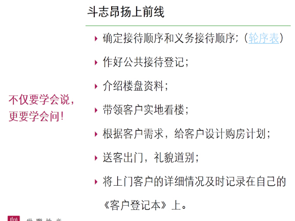 房地产工程指引资料下载-房地产行业置业顾问现场销售指引