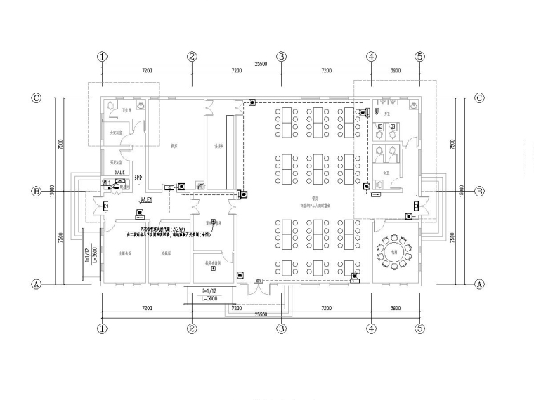 员工食堂设计方案资料下载-某公司员工食堂电气施工图