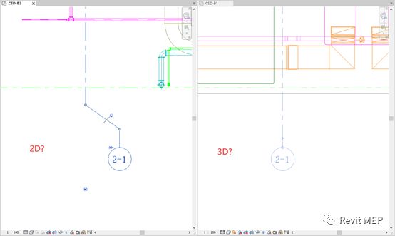 篮球场防护隔离网资料下载-Revit的3D和2D轴网，有什么区别？