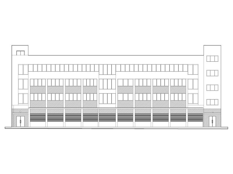 四层框架村卫生室及便民服务中心建施2020-立面图1