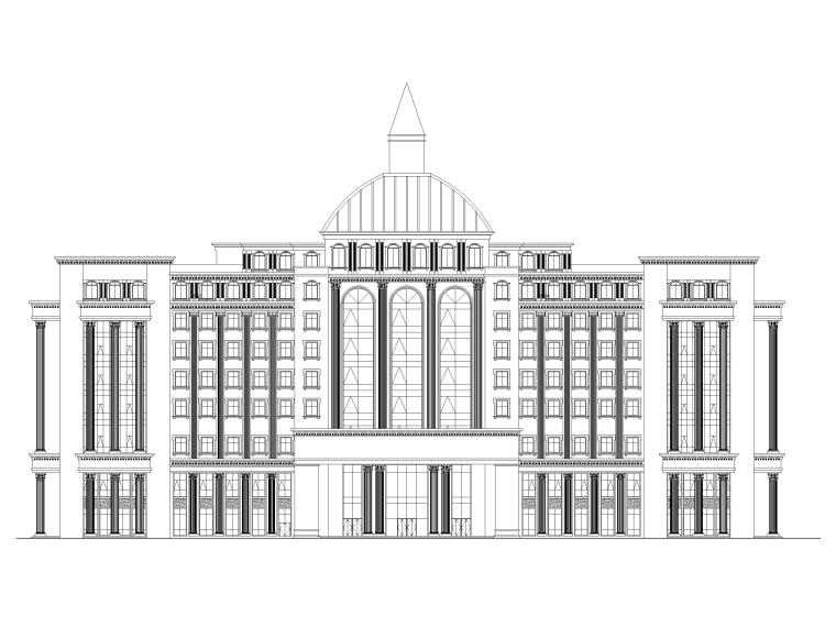 八层办公楼建筑设计施工图资料下载-9层框架结构农训商业银行办公楼建筑施工图