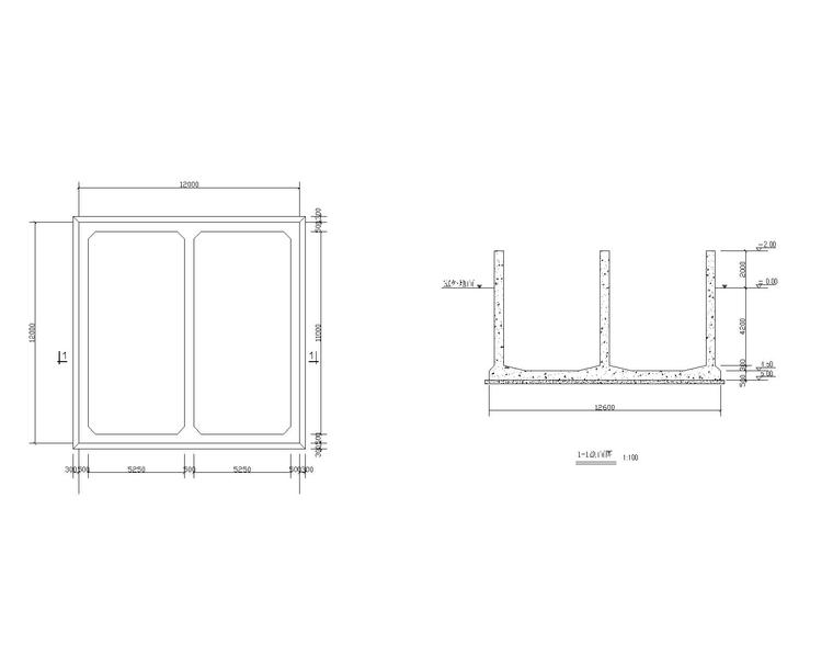 蓄水池施工图详图资料下载--4.5米深地下蓄水池结构施工图（CAD）