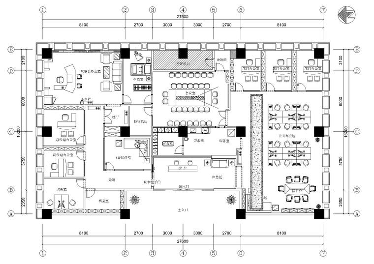 全套施工图工装资料下载-[四川]成都某建筑工程公司办公空间施工图