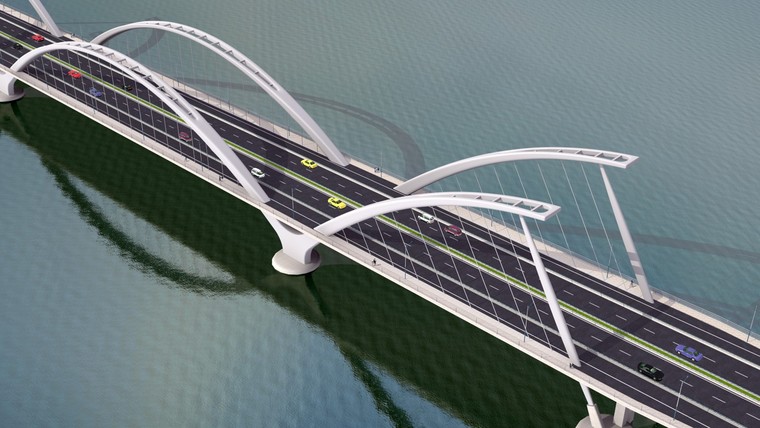 飞雁式三跨中承拱桥2