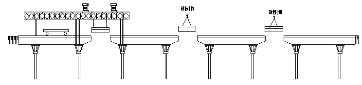 航道上方主桥拆除施工主要内容及拆除工艺-吊装施工步骤一