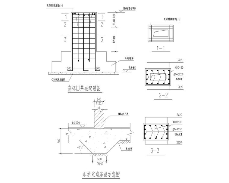 单柱独立基础cad资料下载-各种独立基础相关节点大样图集CAD