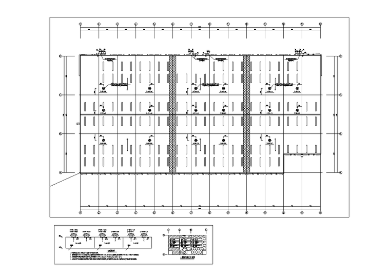 单层物流仓库建筑资料下载-四川单层物流仓库通风排烟图电水看关联资料