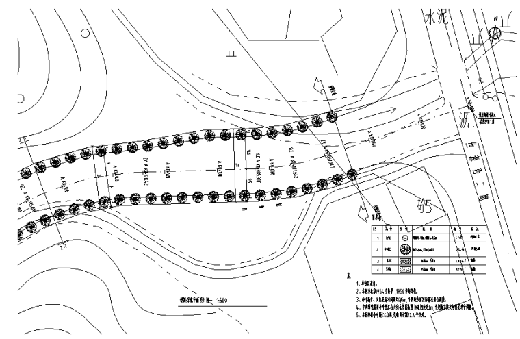 一层村委会办公楼图纸资料下载-新建道路绿化工程图纸_预算表_招标文件2020