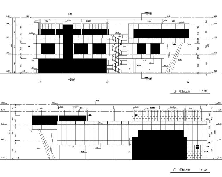 售楼建筑cad资料下载-高端钢结构售楼部施工图CAD建筑结构水暖电