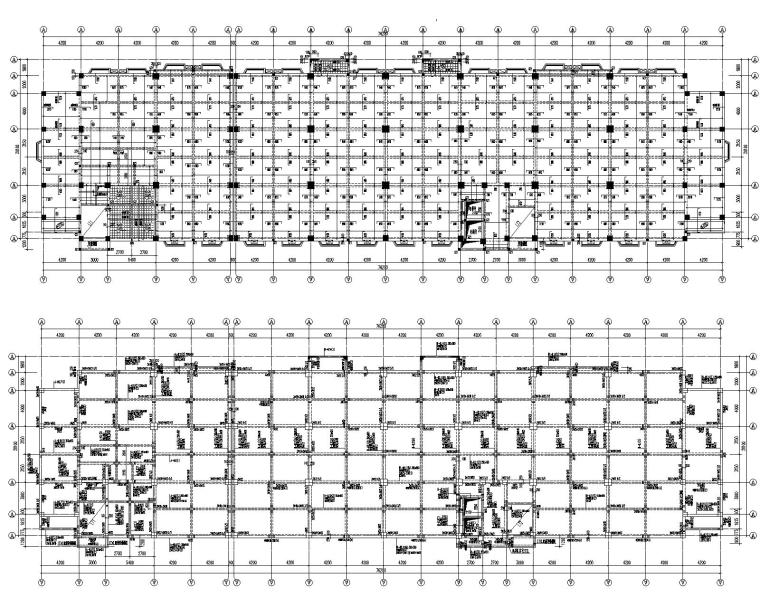 框架住宅12层平面图资料下载-12层高层混凝土框架住宅结构施工图CAD