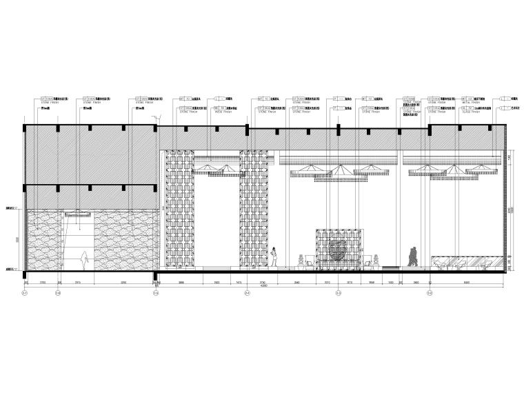 [重庆]艾美酒店室内装修项目施工图+实景图-酒店大堂立面图2