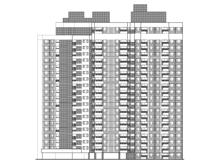 高层剪力墙医院整体扩建回迁住宅楼建施2020-立面图1