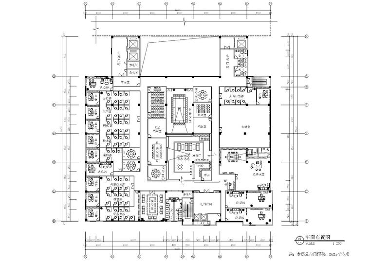 科技办公室概念效果图资料下载-[广东]深圳2625M²科技办公室施工图_效果图