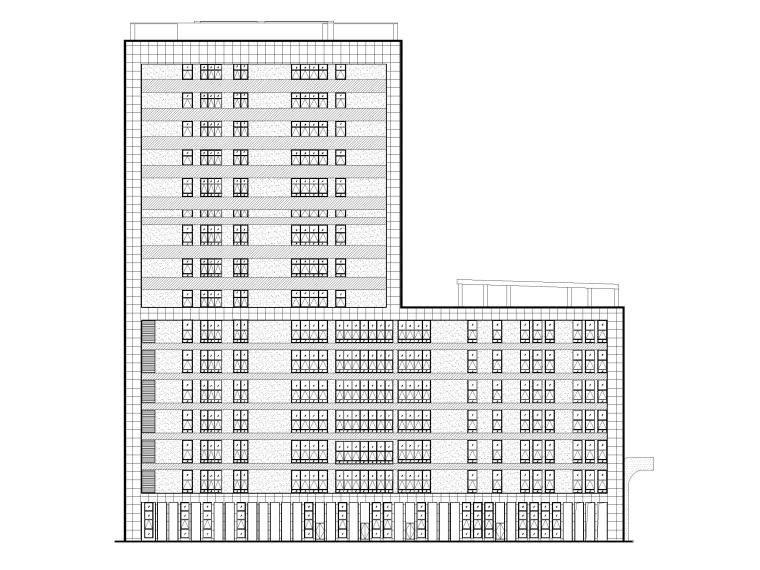 门诊楼CAD建筑施工图资料下载-15层医院扩建门诊综合楼建筑施工图2020