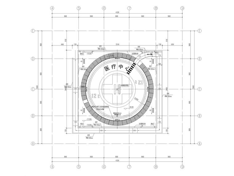 15层医院扩建门诊综合楼建筑施工图2020-停机坪平面图