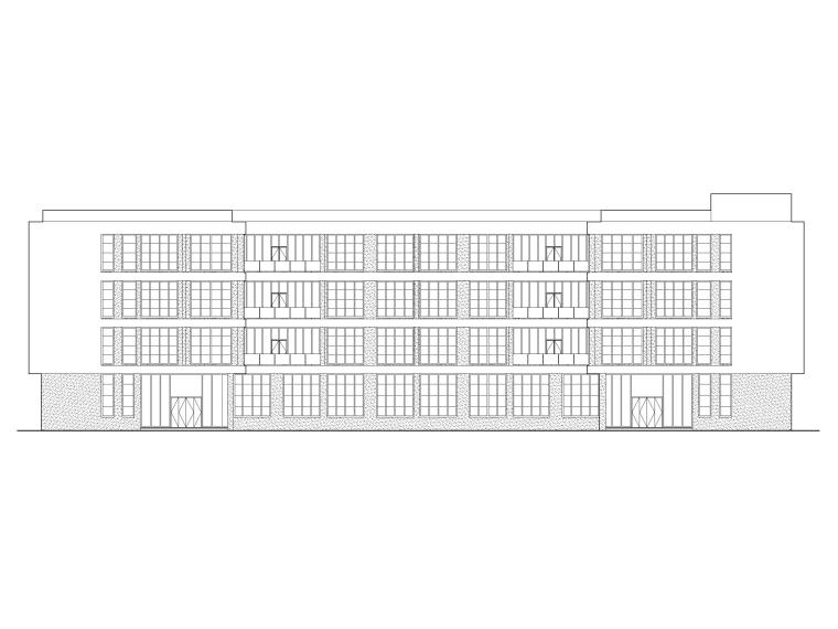 饭店框架结构建筑施工图资料下载-四层框架结构生产车间建筑施工图
