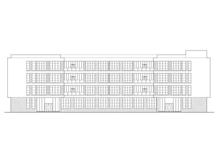 框架结构建筑施工图cad资料下载-四层框架结构生产车间建筑施工图