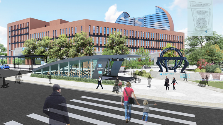 入口门急诊广场效果图2