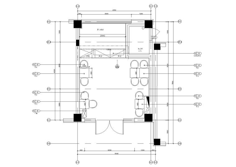 奶茶店室内CAD施工图资料下载-[广州]白云区某一小型奶茶店设计施工图