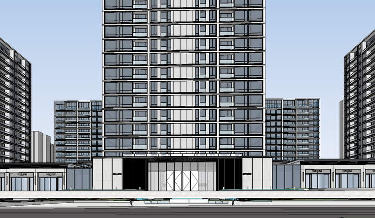 重庆建筑模型设计资料下载-[重庆]知名企业现代高层豪宅建筑模型设计