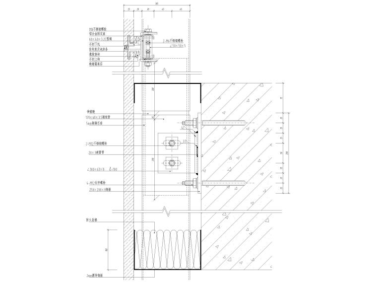 市政节点大样图CAD资料下载-预埋件节点大样图（CAD）