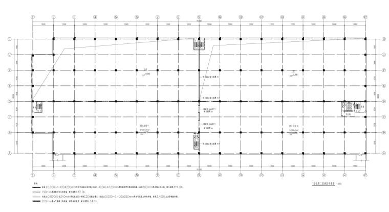 [上海]畅联现代风格物流产业园方案设计-1号仓库 二层夹层平面图