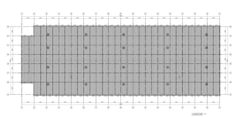 [上海]畅联现代风格物流产业园方案设计-1号仓库 屋顶平面图
