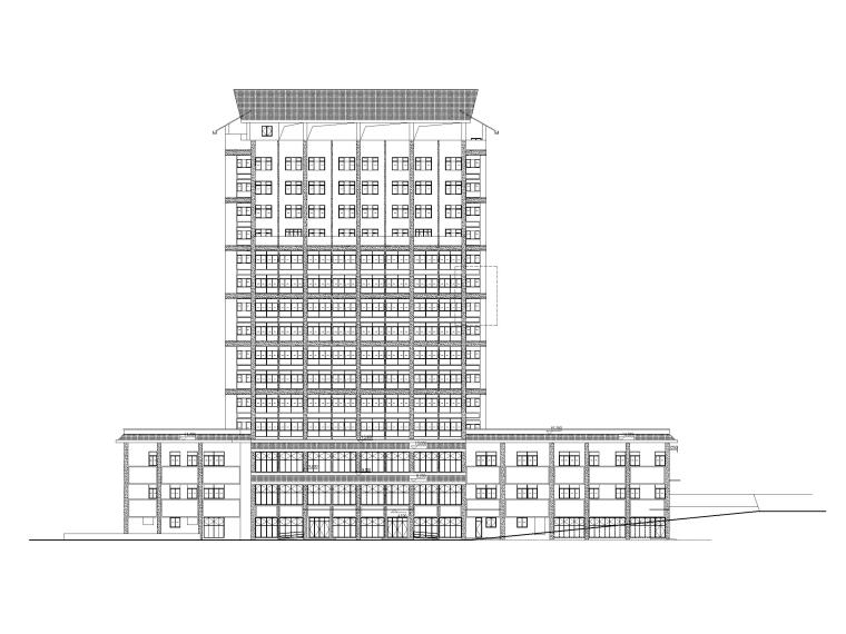 3层酒店框架建筑施工图资料下载-15层框架棚户区改造酒店建筑施工图