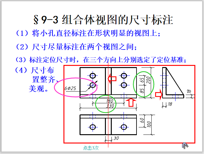 组合体视图的尺寸标注