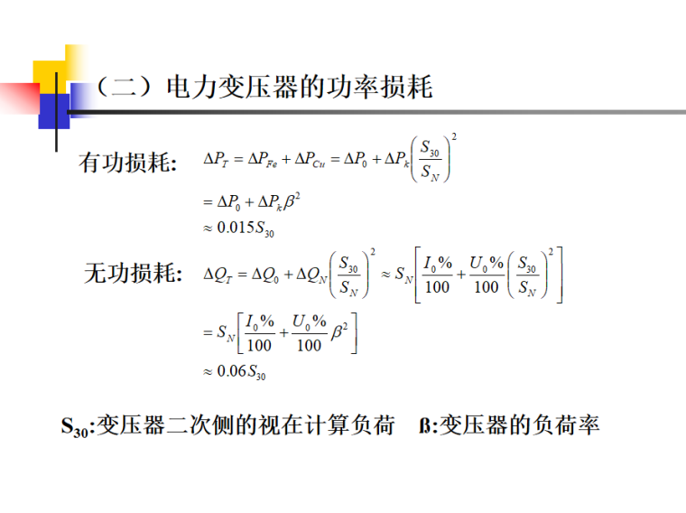 工业建筑电力负荷及相关计算-工厂的电力负荷及其计算 62页-电力变压器的功率损耗