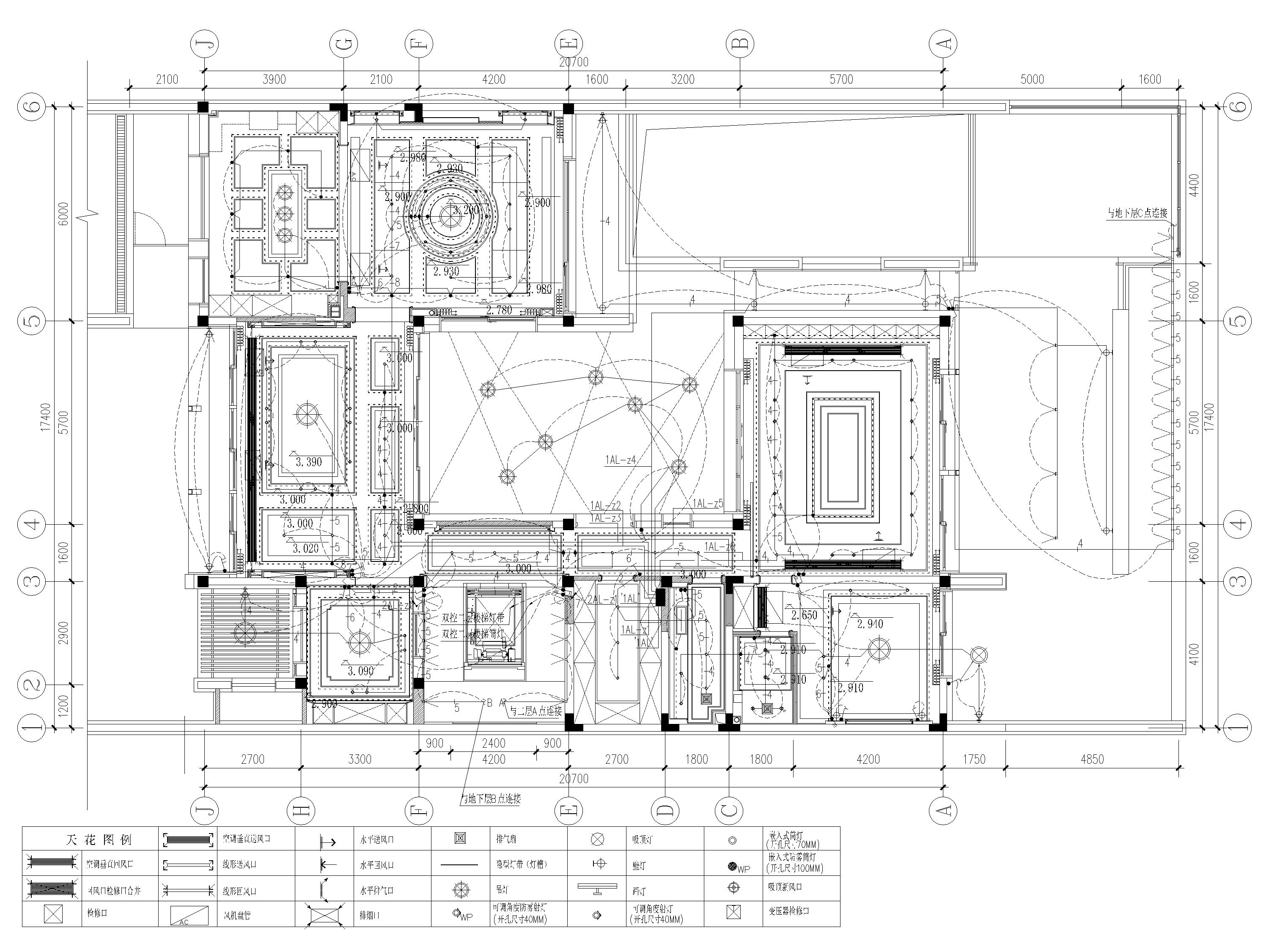 [江苏]1500㎡新中式二层五居别墅装修施工图-住宅装修-筑龙室内设计