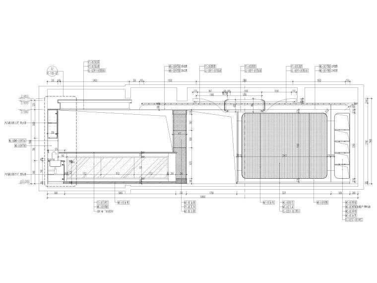 [江苏]1500㎡新中式二层五居别墅装修施工图-[江苏]1200㎡二层五居室别墅设计全套施工图-餐厅立面图2